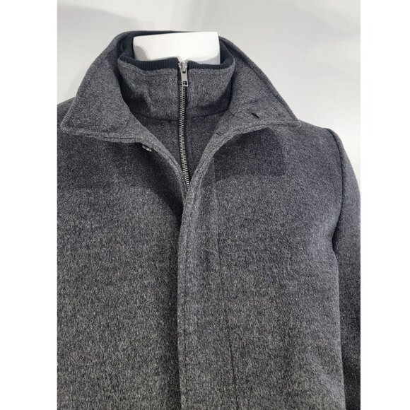 JWN (John W Nordstrom) 100% Wool Bibbed Car Coat, Charcoal Grey, Mens Size Large - Picture 6 of 12